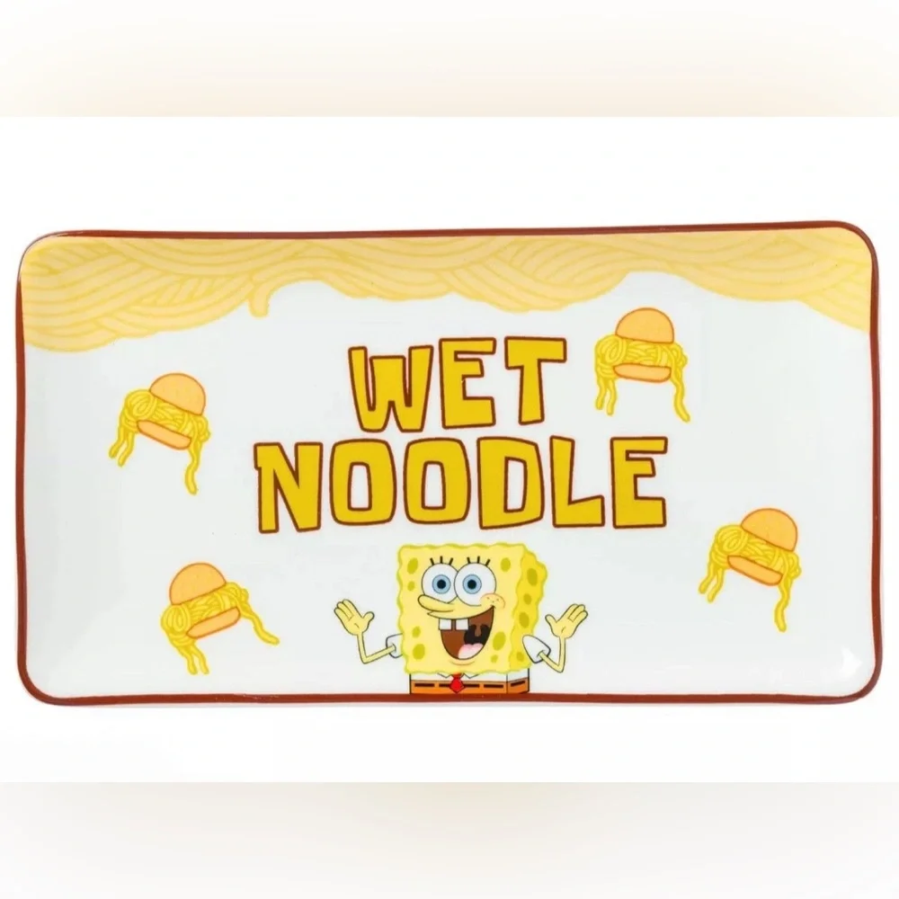 Spongebob Squarepants Krabby Patty Ceramic Sushi Serving plate setNEW